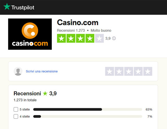 screenshot trustpilot casino com