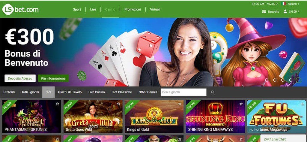 Lsbet screenshot prima pagina web