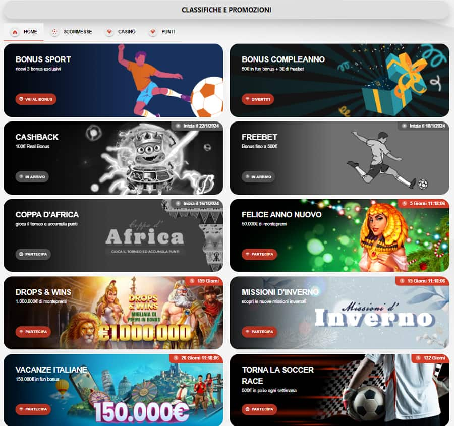 screenshot promozioni fastbet