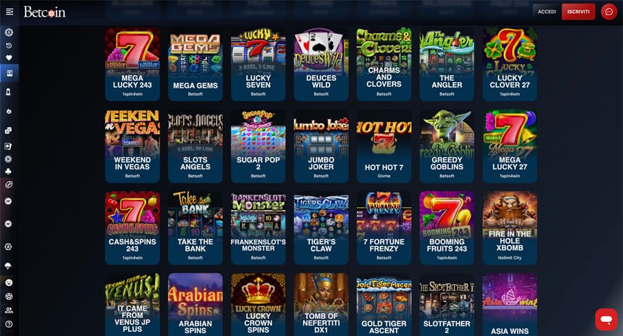 screenshot lo stile betcoin casino