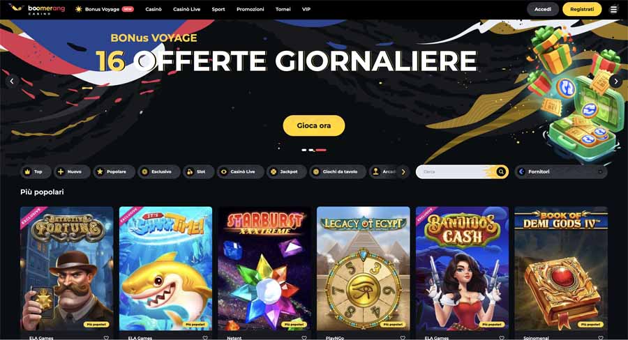 screenshot lo stile boomerang casino