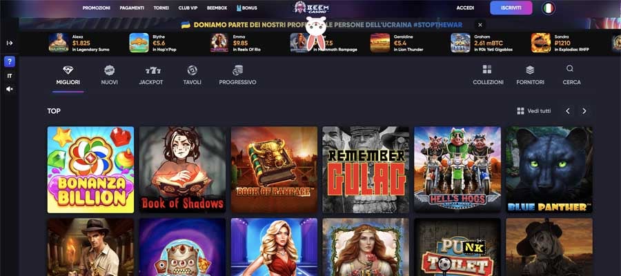 screenshot del gioco beem casino