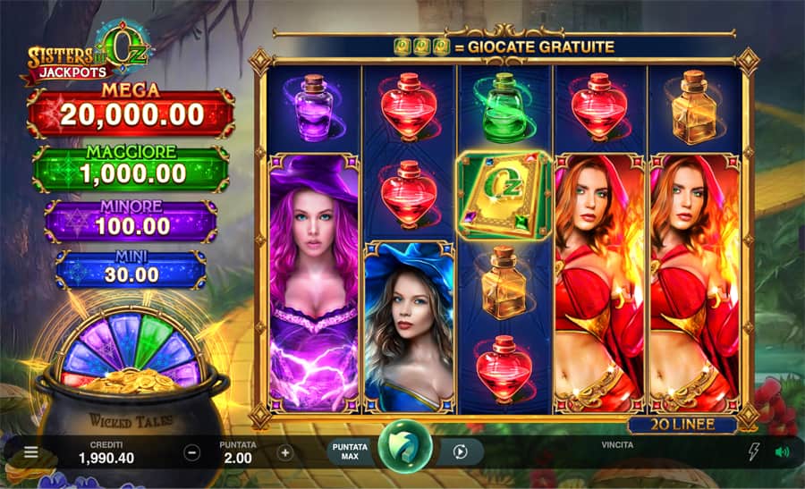 screenshot sisters of oz jackpots powbet