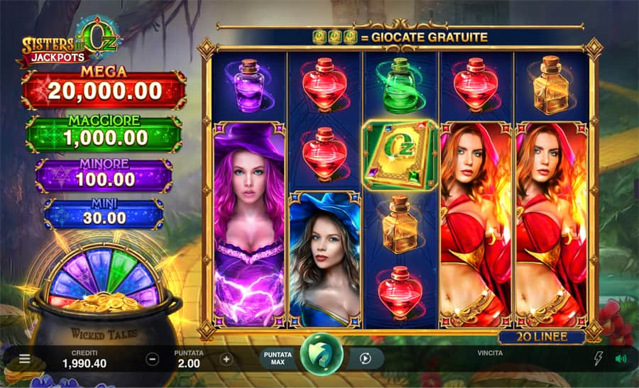 screenshot sisters of oz jackpots powbet