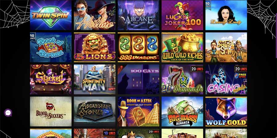 screenshot del gioco black magic casino