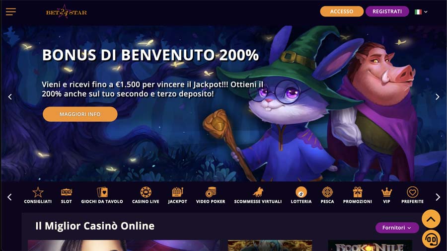 screenshot bet24star homepage