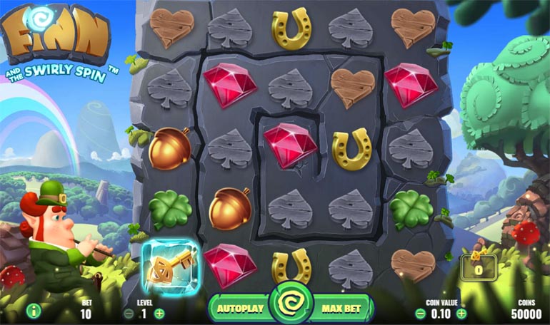 screenshot del slot gioco finn and the swirly spin