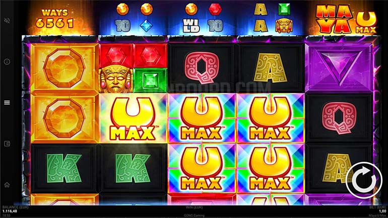 screenshot del slot gioco maya u max