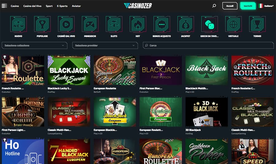screenshot giochi tavolo casinozer giochi tavolo casinozer