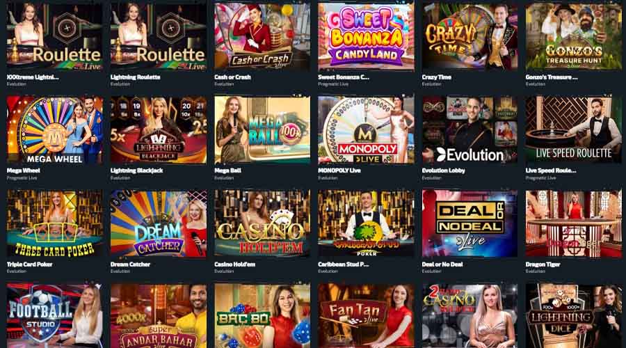 screenshot live casino casinozer