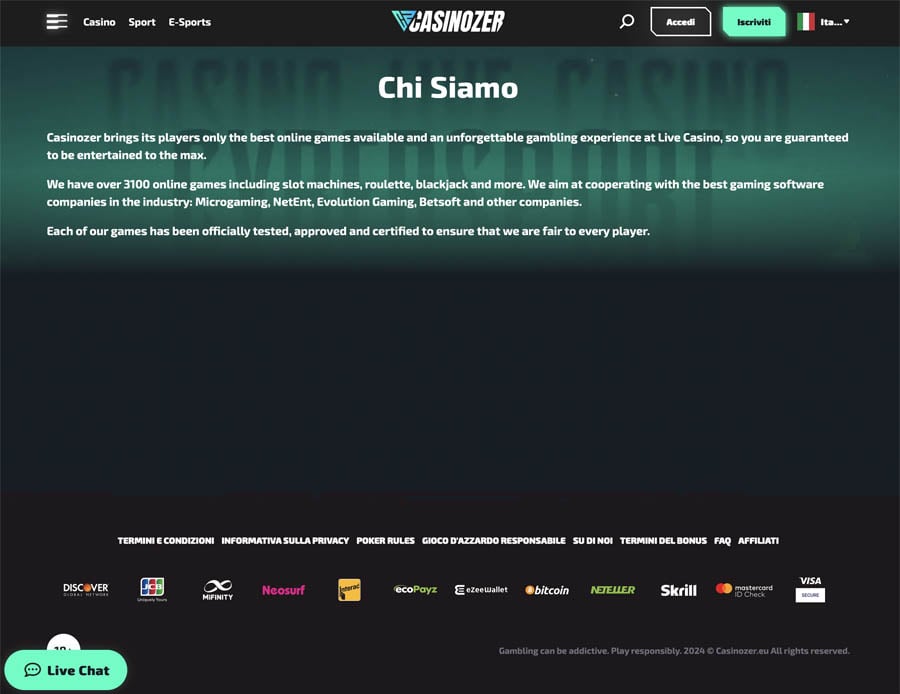 screenshot sicurezza casinozer sicurezza casinozer