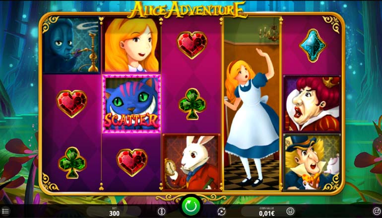 screenshot del slot gioco alice adventure