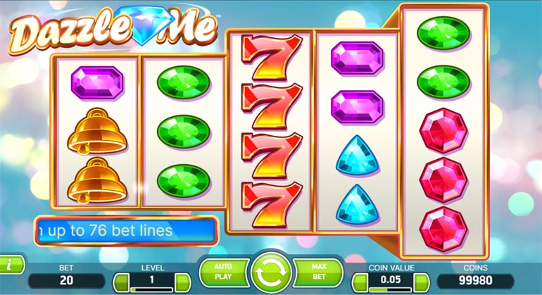 screenshot del slot gioco dazzle me