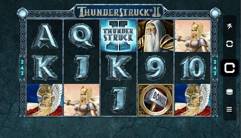 screenshot del slot gioco thunderstruck 2