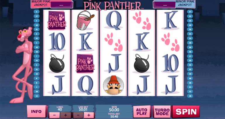 screenshot del slot gioco pink panther