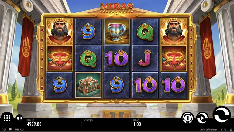 screenshot del slot gioco midas golden touch