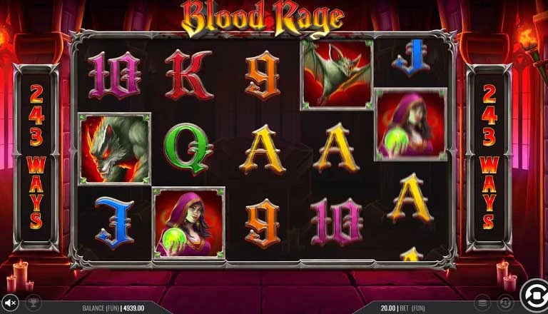 blood rage slot screen