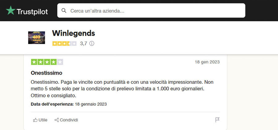 screenshot winlegends recensioni