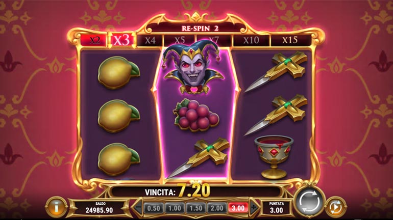 screenshot del slot gioco count jokula