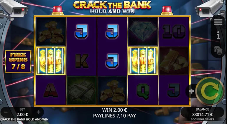 screenshot del slot gioco crack the bank hold and win