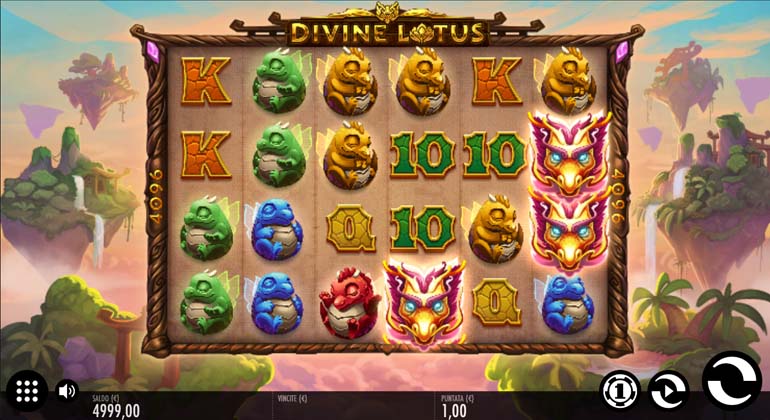 screenshot del slot gioco divine lotus