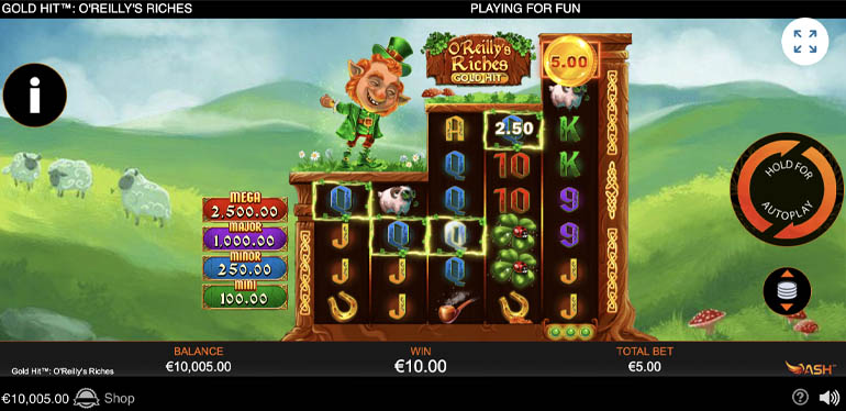 screenshot del slot gioco gold hit o reillys riches