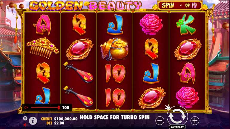 screenshot del slot gioco golden beauty