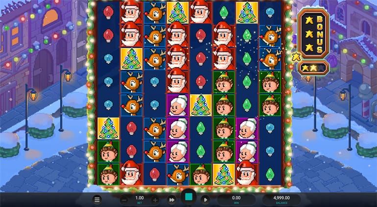 screenshot del slot gioco santas stack dream drop