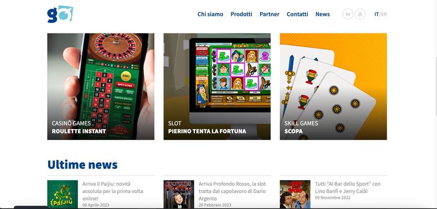 screenshot giocaonline homepage