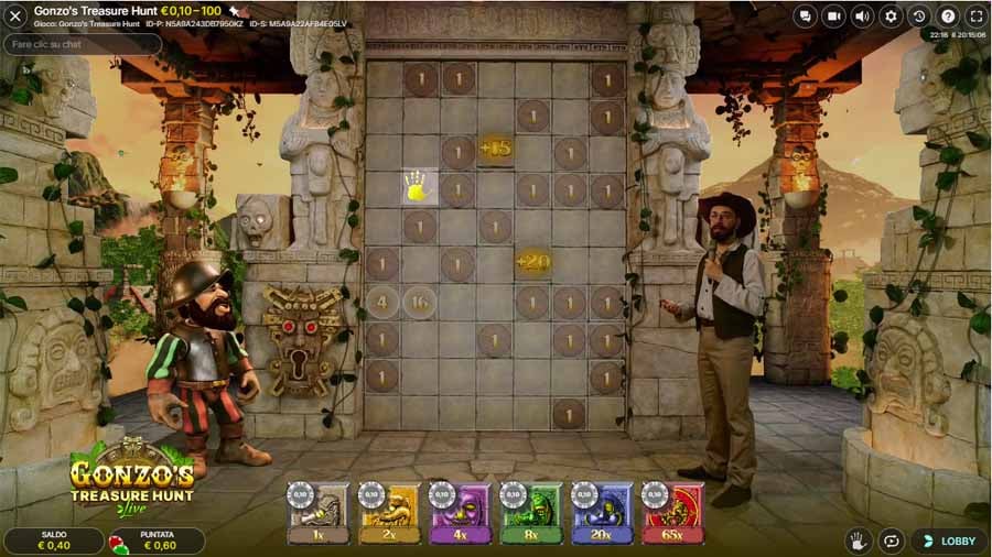 screenshot gonzo's treasure hunt giocare