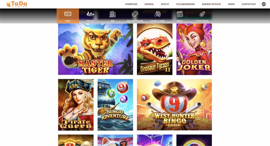 screenshot tada gaming giochi