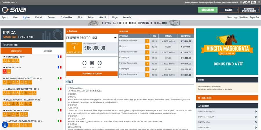screenshot snai ippica scommesse screenshot snai ippica scommesse