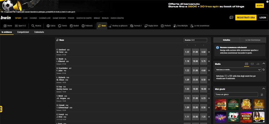 screenshot bwin boxe