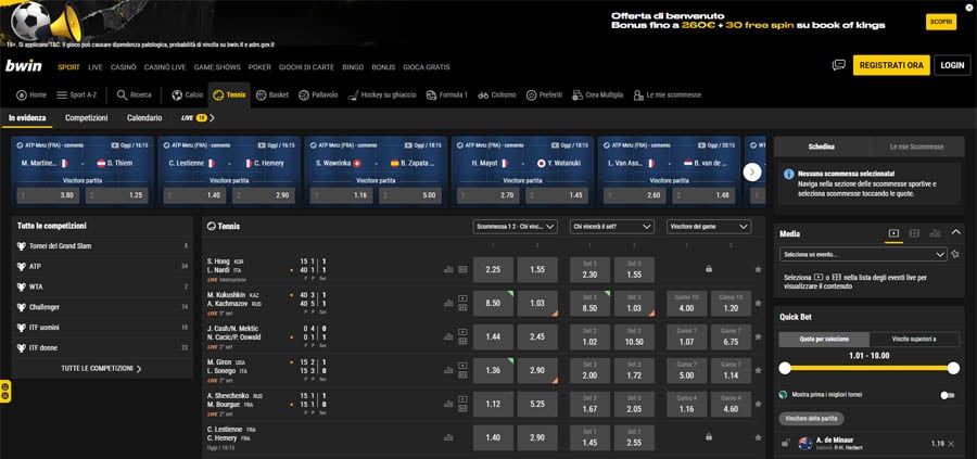 screenshot tennis bwin