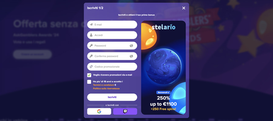 screenshot registrazione stelario casino registrazione stelario casino