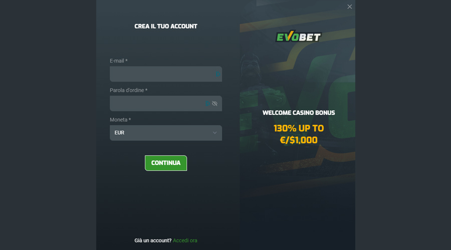 registrazione evobet registrazione evobet
