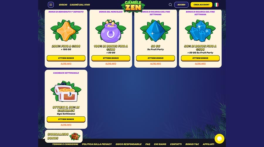 promozioni gamblezen casino