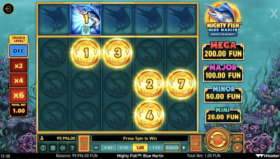 mighty fish blue marlin wazdan mighty fish blue marlin wazdan