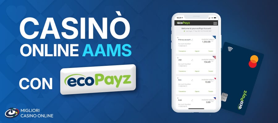 migliori casinò online aams con ecopayz