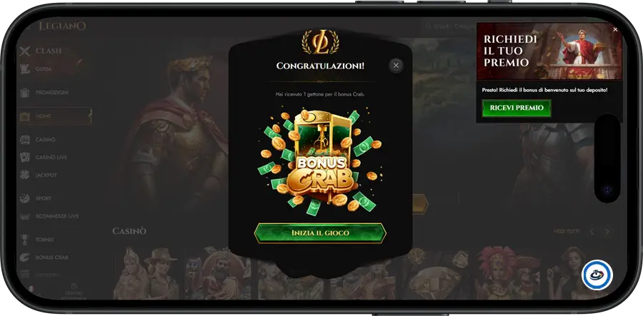 bonus crab legiano